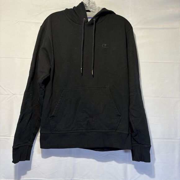 Champion Black Pullover Sweatshirt Hoodie Small Logo Athletic Casual Men’s S - Picture 2 of 7
